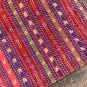 Bright Ethnic (#234) Guatemalan Fabric sold by yard - Handmade Ikat Fabric from Guatemala