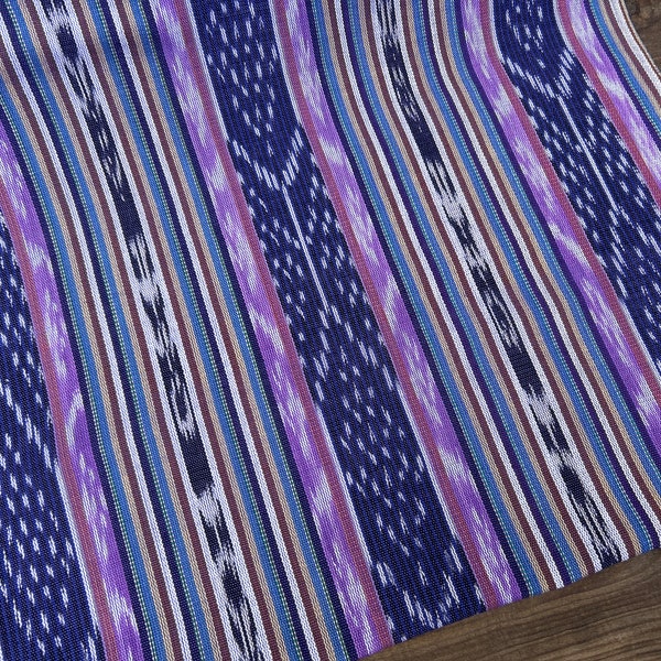Ethnic fabric (#13) from Guatemala - Purple and pink fabric - 100% cotton - Handwoven Fabric by Yard - 1 Yard