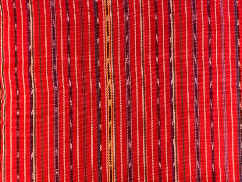 Ikat Handmade Fabric 54 from Guatemala 100% Cotton THICK Sold by yard Suitable fabric for upholstery image 2