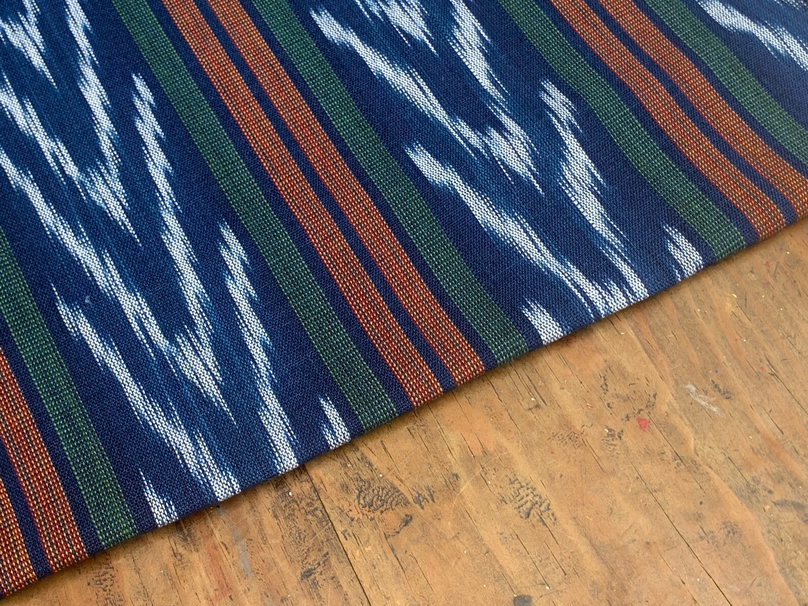 Guatemalan Fabric 144 Blue Ikat Fabric Fabric by Yard - Etsy