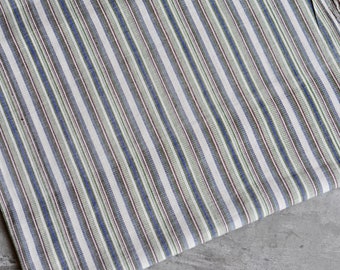 NEW! Striped Neutral (#112) Mayan Fabric 100% Cotton - Handwoven from Guatemala - Sold by the yard - Suitable fabric for decor