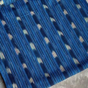 Guatemalan Fabric (#78) - Blue Ikat Fabric - Fabric by Yard - 1 yard
