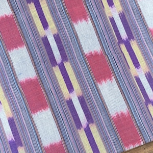 NEW! Guatemalan Purple Ikat Fabric (#108) from Guatemala - 100% Cotton - Handwoven Fabric - 1 yard