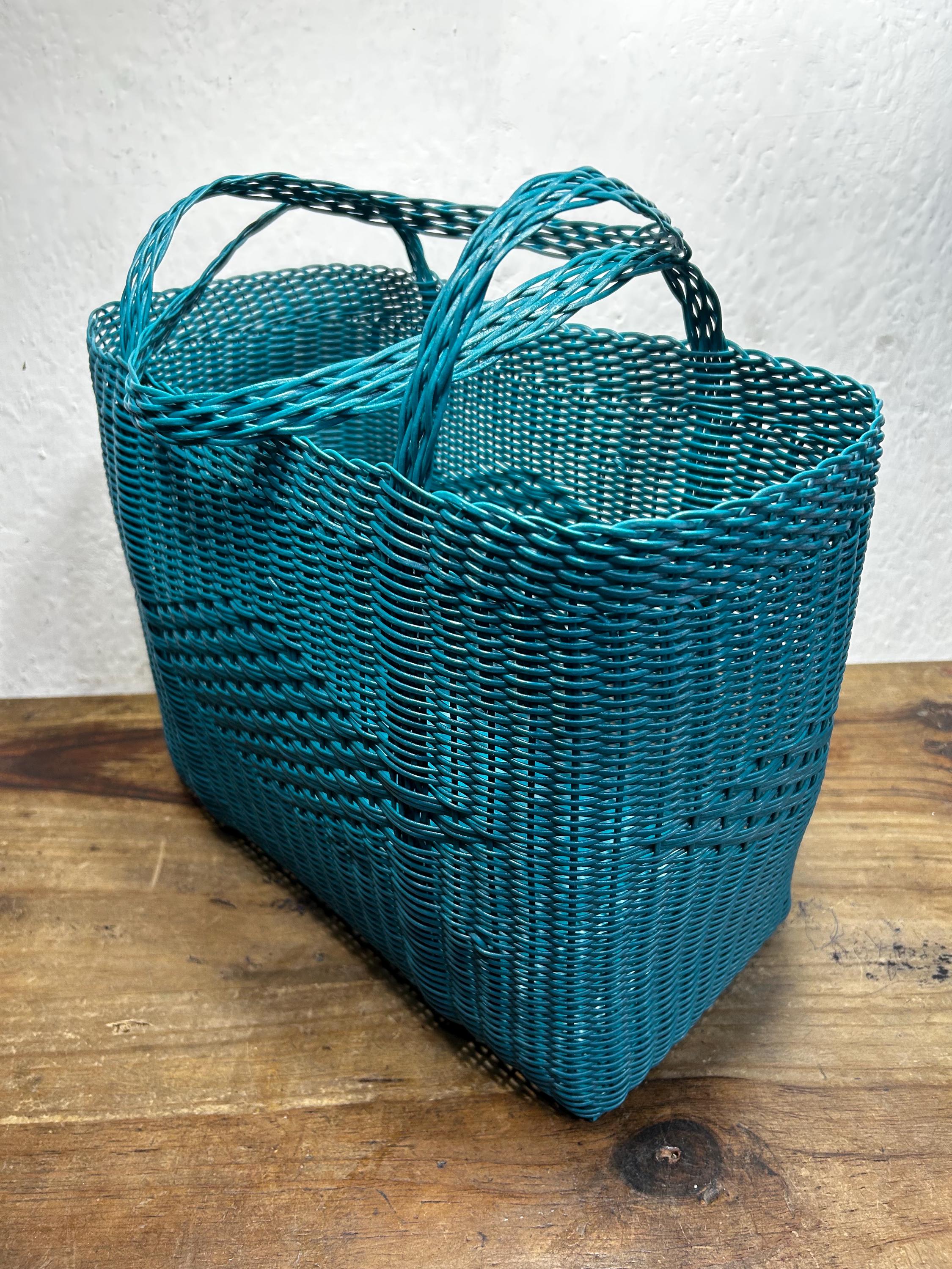 Blue Woven Bag - Etsy