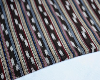 Stripe Fabric (#72) - Ethnic Fabric - Ikat Fabric - Cotton Fabric - 1 Yard