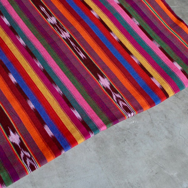 Bright Ethnic (#6) Guatemalan Fabric sold by yard - Handmade Ikat Fabric from Guatemala