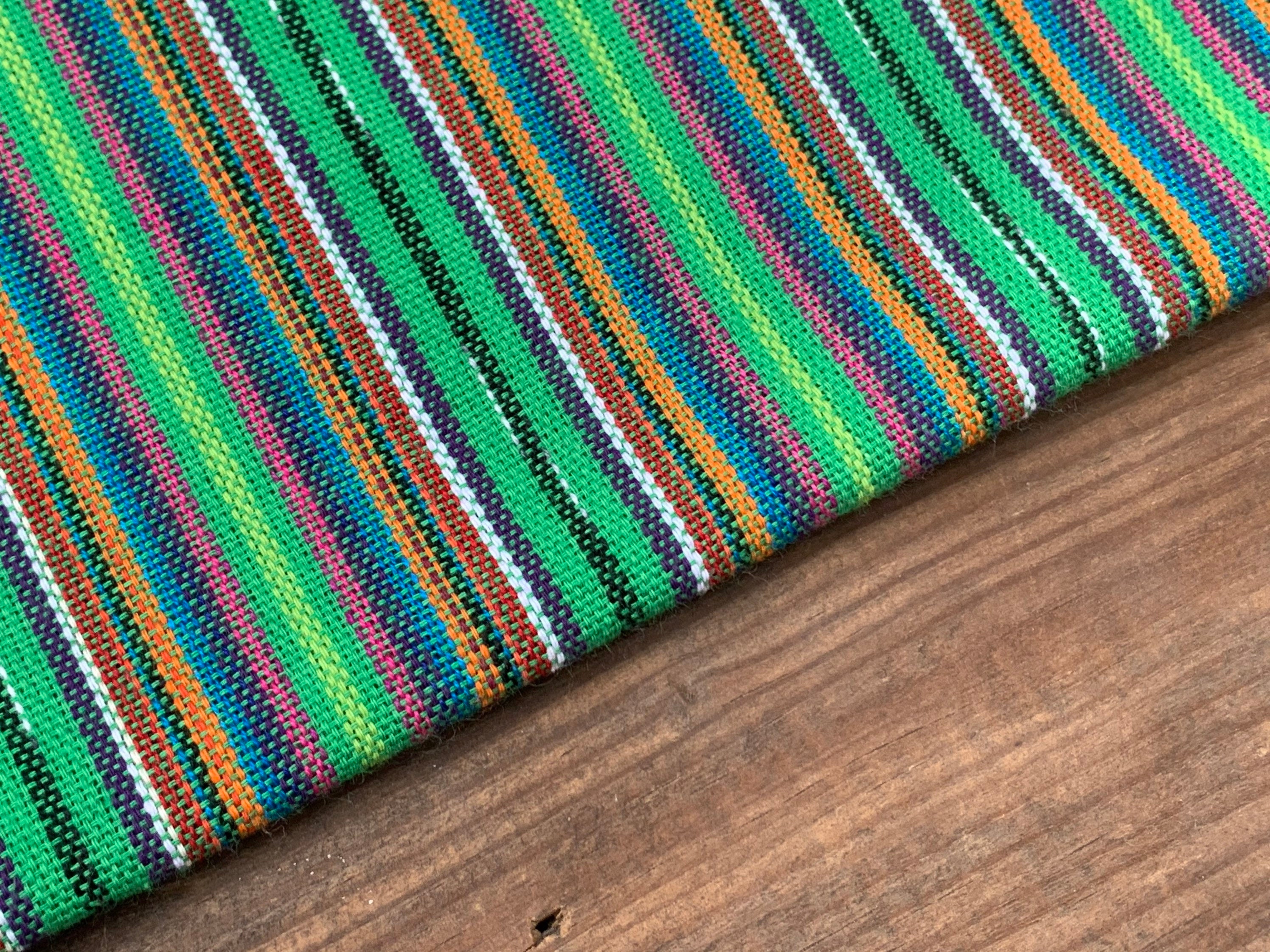 NEW Green Striped Fabric 175 Ethnic Fabric from Etsy