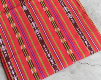 Ikat Fabric (#98) - Ethnic Fabric from Guatemala - Cotton Fabric by Yard - 1 Yard