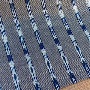 NEW! Blue and White Ikat Handmade Fabric (#220) from Guatemala - 100% Cotton - Sold by yard Fabric for clothing/fashion/handcraft Foot Loom