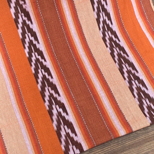Shaped Knit Tee in Orange Ikat
