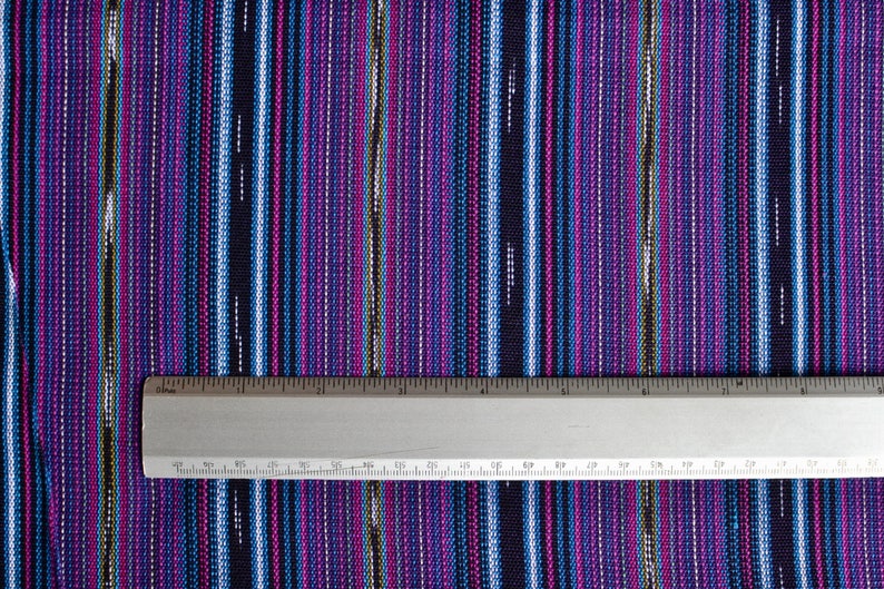 Purple Ethnic 36 Guatemalan Fabric Purple Handmane Ikat Fabric Fabric by Yard 1 yard image 4