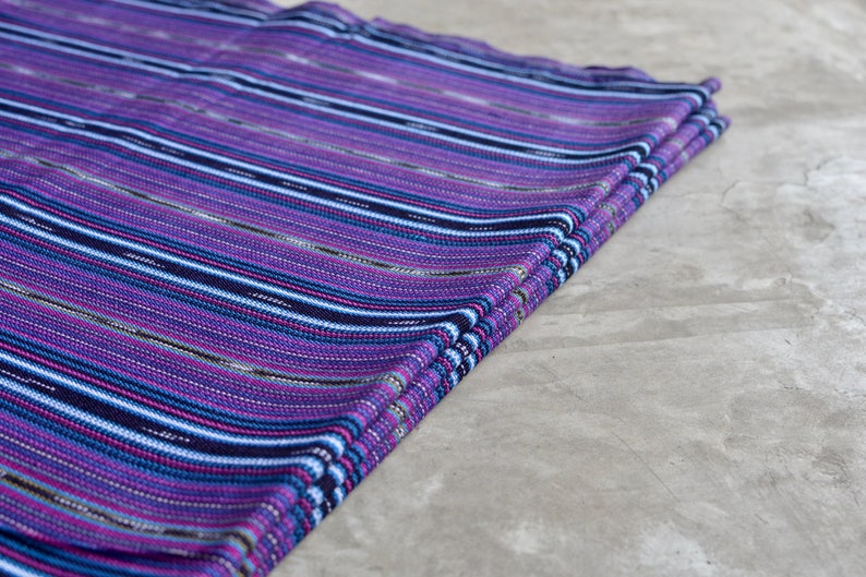 Purple Ethnic 36 Guatemalan Fabric Purple Handmane Ikat Fabric Fabric by Yard 1 yard image 3