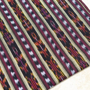 NEW! Ikat Handmade Fabric (#148) from Guatemala - 100% Cotton - Sold by yard - Suitable fabric for clothing/fashion/handcraft - Hand woven