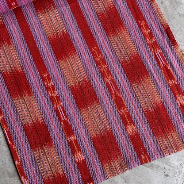 Ikat Fabric (#62) - Ethnic Fabric from Guatemala - Cotton Fabric by Yard - Brown tones - 1 Yard