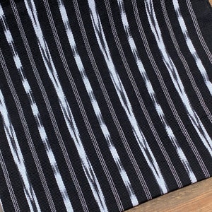 NEW! Black and White (#171) THICK Fabric Mayan Fabric 100% Cotton - Handwoven Guatemala - Sold by the yard - Suitable fabric for upholstery