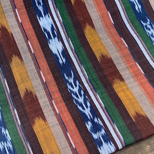 Handwoven Ikat Fabric (#18) - Ethnic Fabric - Guatemalan Textile - 1 yard