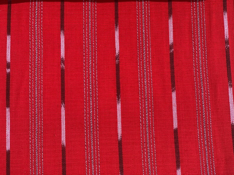 Red Ikat THICK Handmade Fabric 142 From Guatemala 100% - Etsy