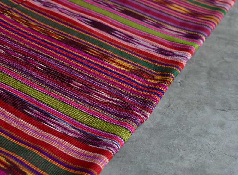 Guatemalan Fabric 15 Pink Ikat Fabric Fabric by Yard Etsy
