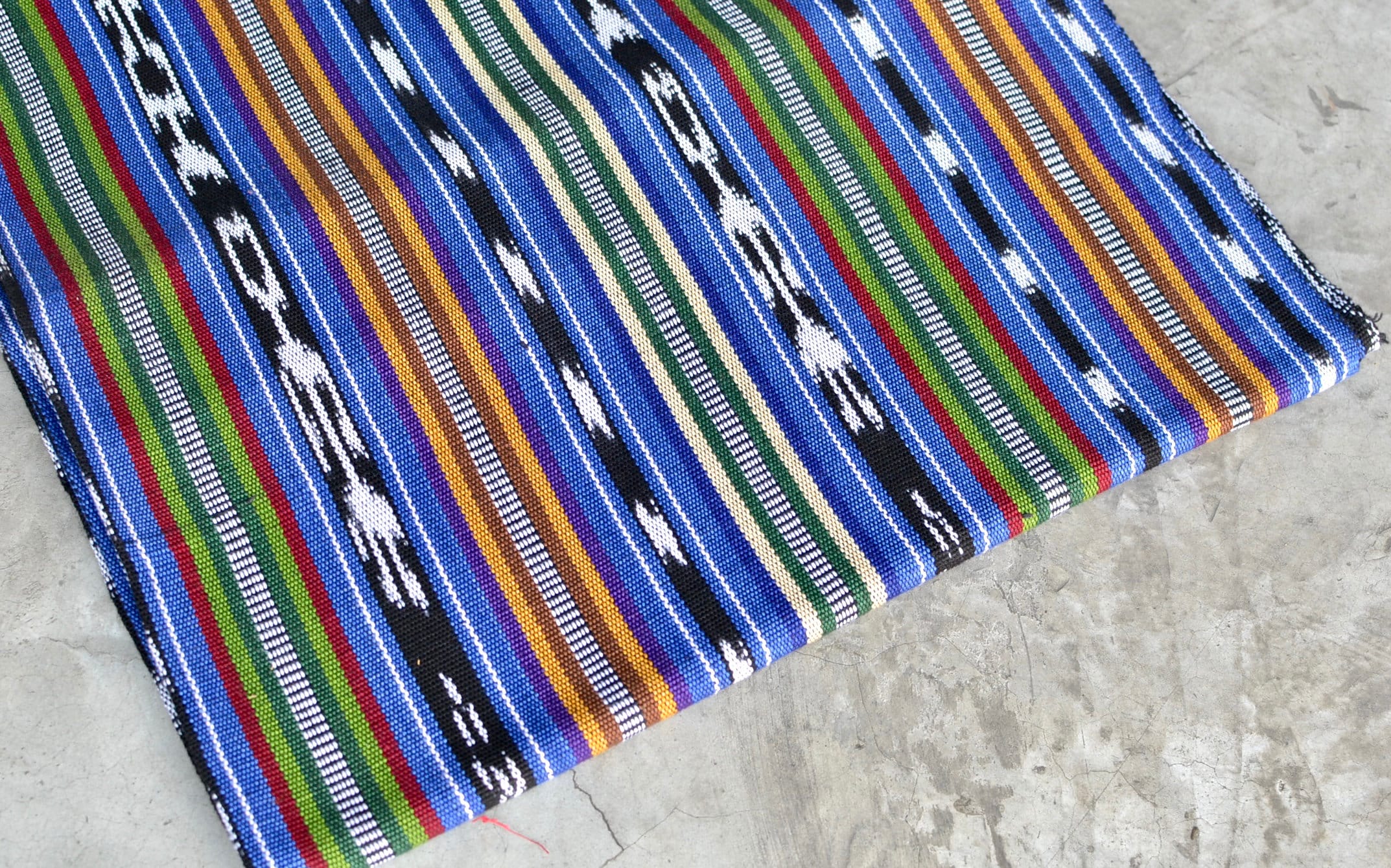 Mayan Fabric (#61) 100% Cotton (Thick) -  Handwoven from Guatemala - Sold by the yard - Suitable fabric for upholstery
