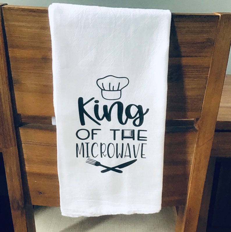 Gifts For Men Housewarming King Of The Microwave Him Bachelor Pad Decor Kitchen Tea Towel Dining Towels Issho Ueno Com Gifts For Men Housewarming, Housewarming Gift For Bachelor Pad
