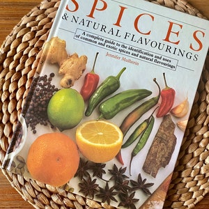 Vintage Hard Cover Spice Cook Book, Spices and Natural Flavouring Coffee Table Cook Book, Vintage Spice Cook Book, Gifts for Cooks/Chefs