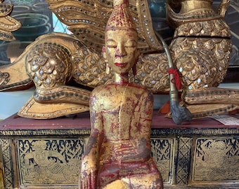 Antique Buddha. Thai or Burmese 20” tall