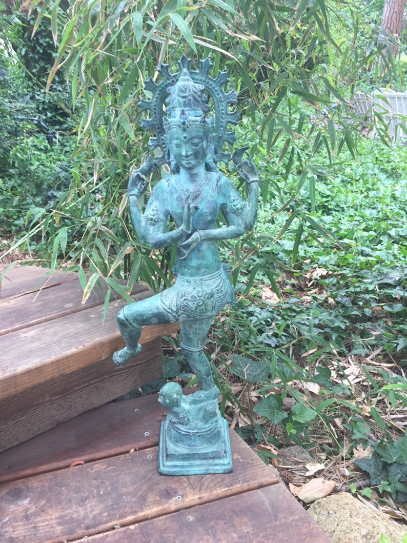 Bronze 25" Shiva Nataraja deity Hindu statue image 6