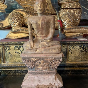 Tall Antique Buddha statue Thai