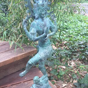 Bronze 25" Shiva Nataraja deity Hindu statue image 3