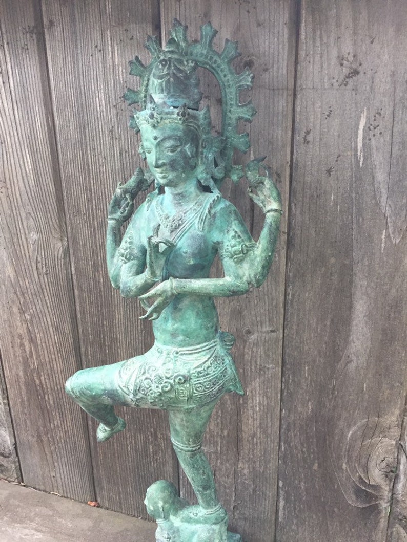 Bronze 25" Shiva Nataraja deity Hindu statue image 9