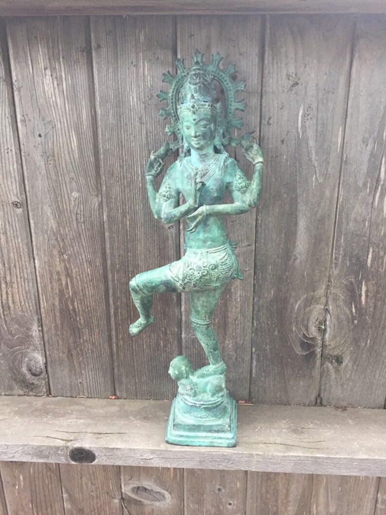 Bronze 25" Shiva Nataraja deity Hindu statue image 2