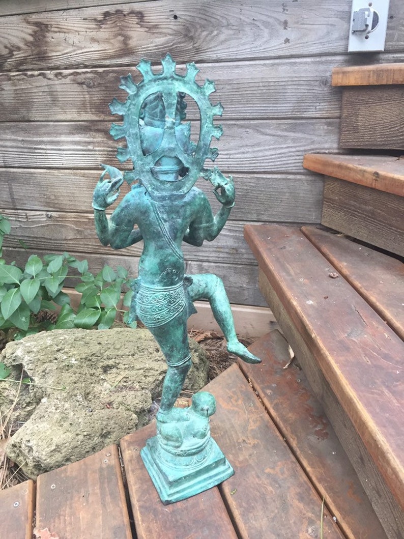 Bronze 25" Shiva Nataraja deity Hindu statue image 5