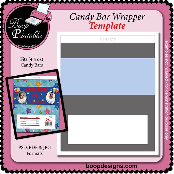 Schokoriegel Wrapper Geschenk Oder Party Zugunsten Vorlage Etsy