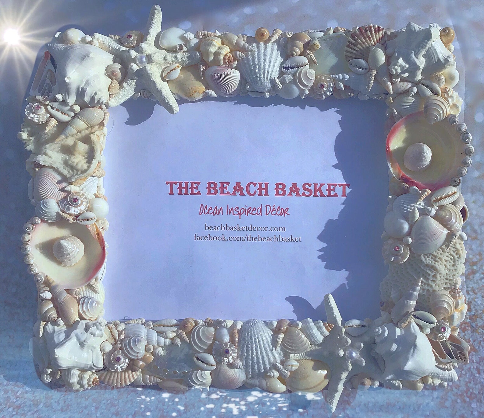 Elegant Beach Wedding Frame Seashell Starfish Bridal Frame Etsy