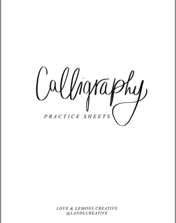 Printable Calligraphy Prepare Sheets / Procreate Calligraphy Sheets photograph regarding Printable Calligraphy Practice called Printable Calligraphy Train Sheets / Procreate Calligraphy Sheets