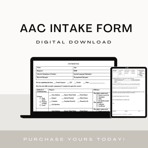 AAC Intake Form - AAC Specialists and SLPs