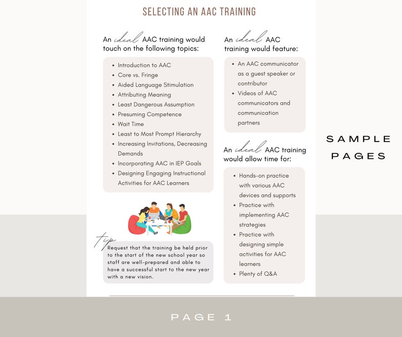 Aac Program Invite Outfit Your Classroom for AAC Learners: Digital Workbook - AAC ...