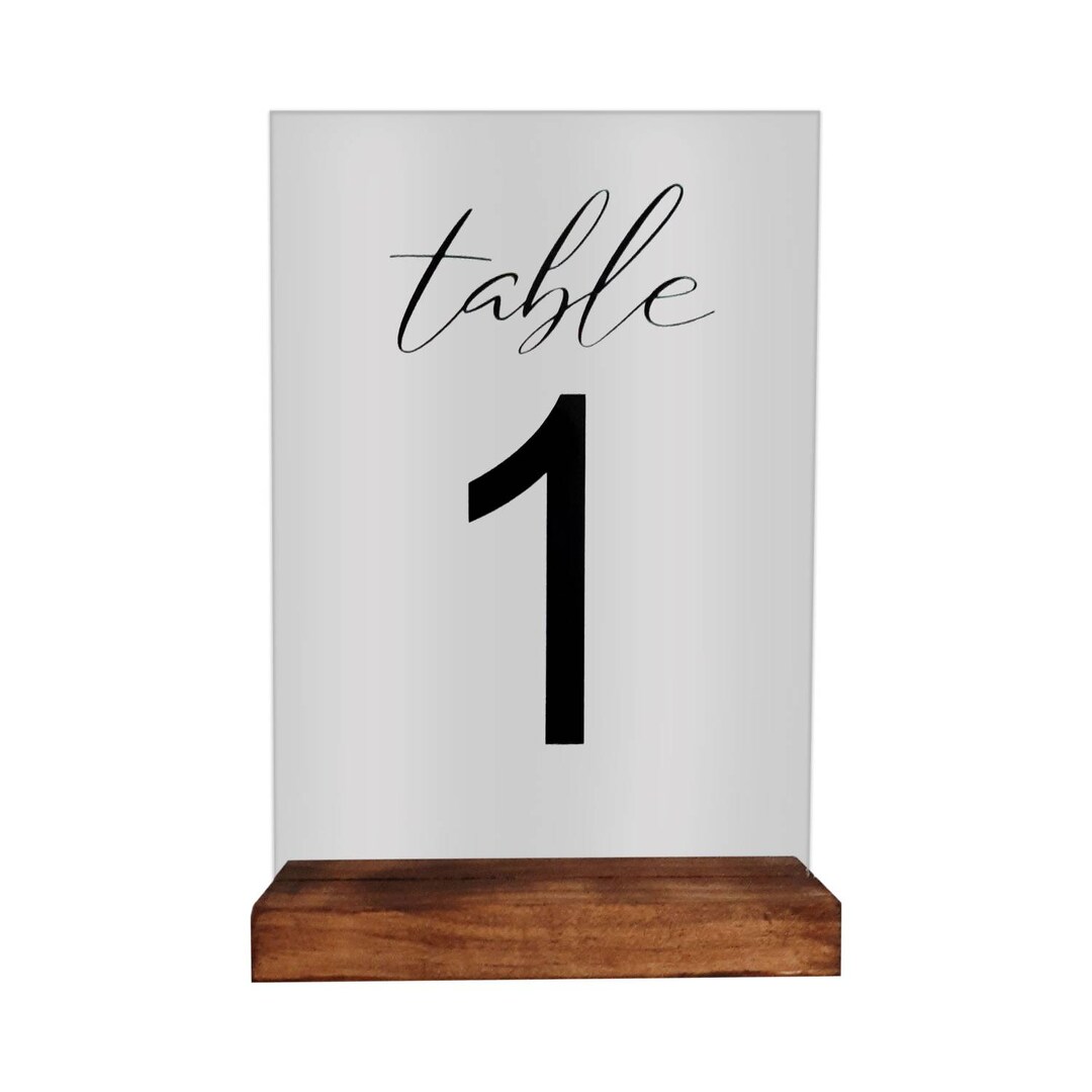 Perspex Table Numbers ACRYLIC TABLE NUMBERS Wedding Freestanding Perspex Table - Etsy