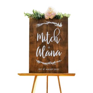 ENTRANCE WELCOME SIGN, Custom Wedding, Rustic Farmhouse Signage, Personalized Ceremony Sign, Customized Wood Sign, Wedding Reception Decor