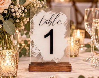 Acrylic Table Number Holders, Wedding Table Plan Decorations (A5)