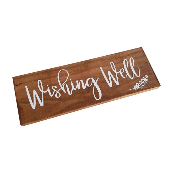 WISHING WELL WOOD Freestanding Sign, Rustic Farmhouse Wedding, Reception Table Decor, Modern Minimalist Wedding, Bride And Groom Prop