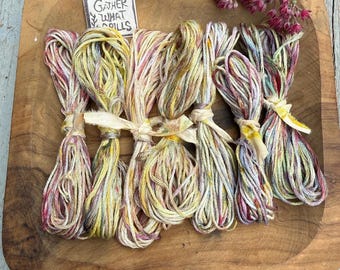 Summer Eclipse Ice Dyed Varigated Pearl Cotton, Hand Dyed Threads for Embroidery, Slow Stitching, Crafts