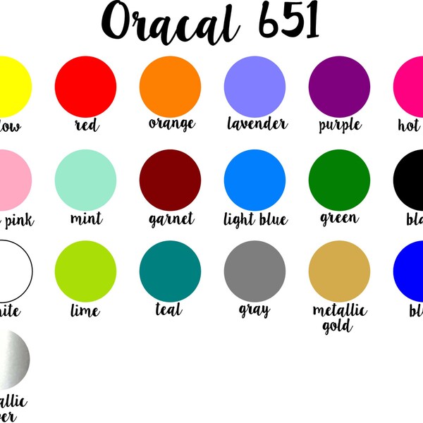 Oracal 651 Etsy