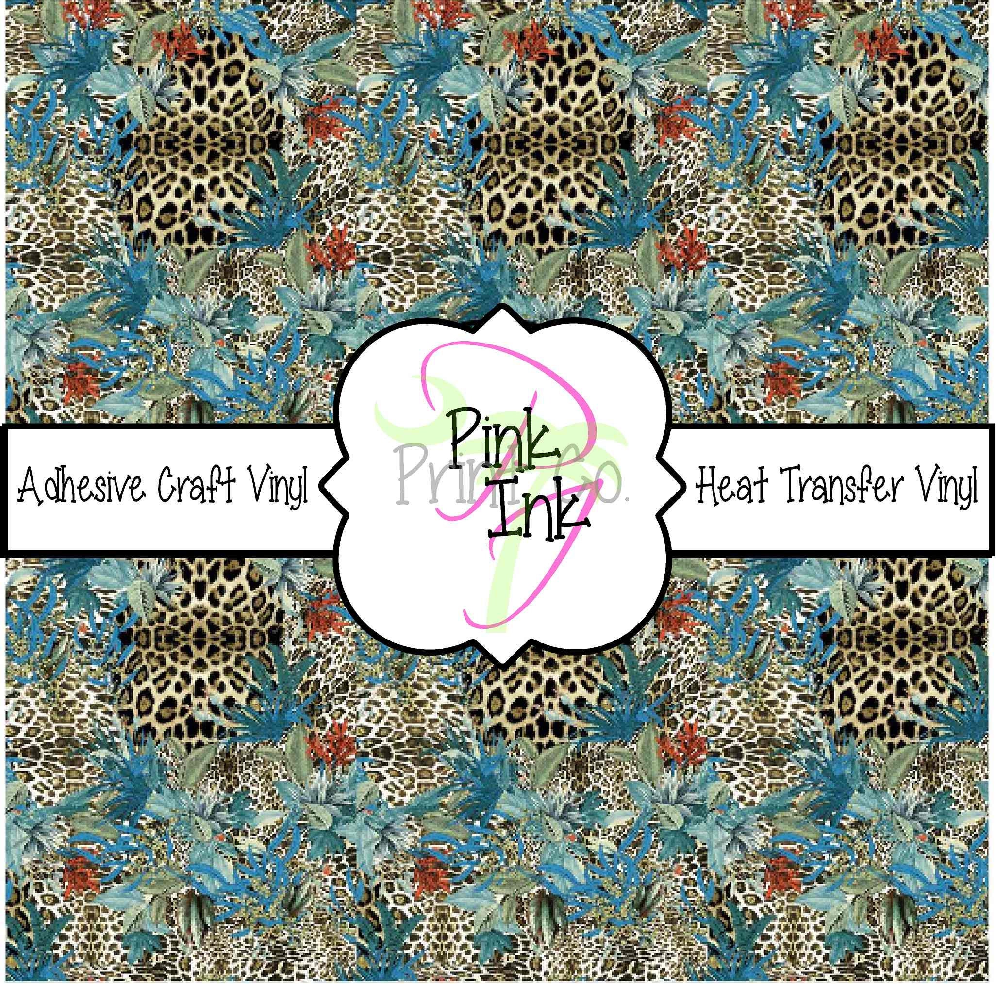 906 Printed Adhesive Vinyl Heat Transfer Vinyl Leopard Patterned HTV