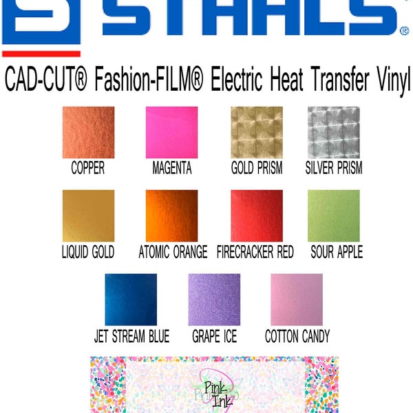 Stahls'® CAD-CUT® Fashion-FILM® Electric Heat Transfer Vinyl sheet 12x15 inch metallic
