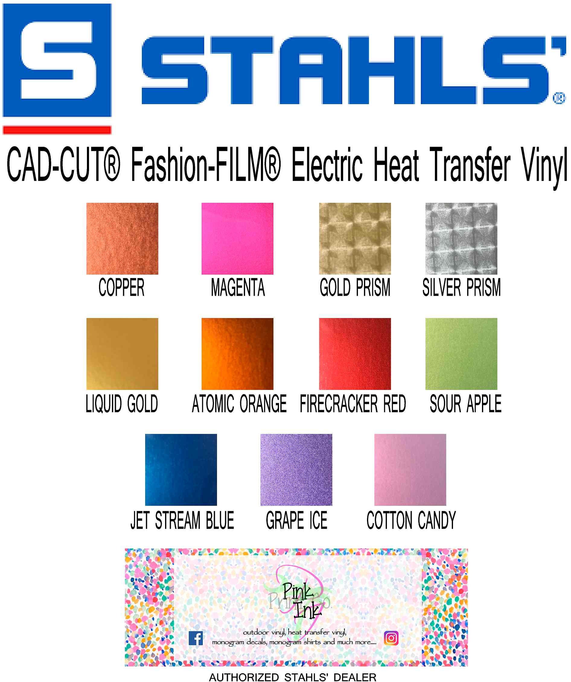 Stahls' Glow in the dark HEAT TRANSFER vinyl sheet HTV white / lime /