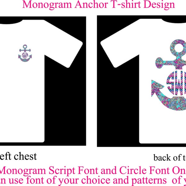 Monogram Shirt/Personalized Gift/Personalized Shirt/Monogram Gift/Monogram Anchor T-Shirt