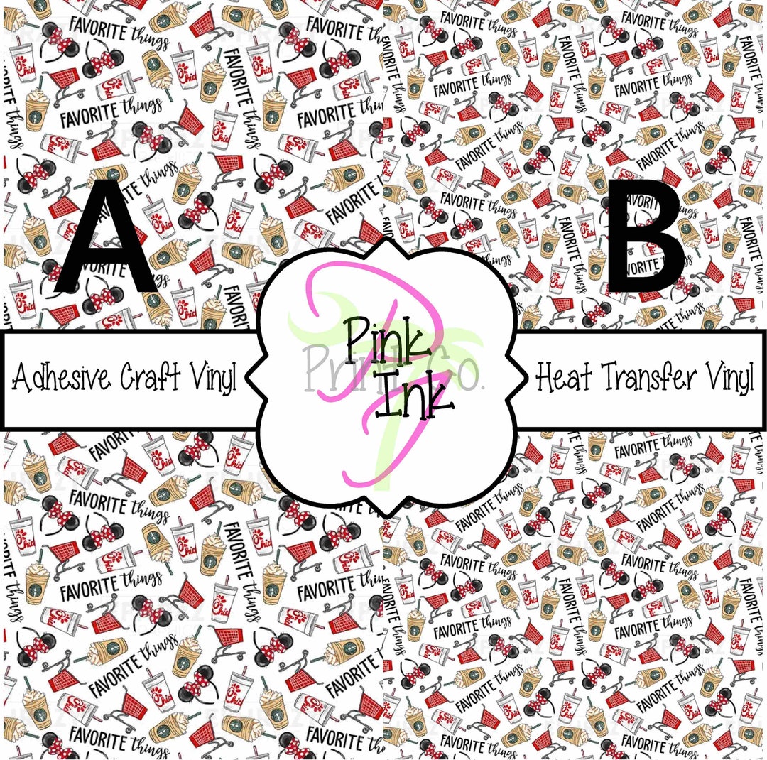 Character Inspired Vinyl Patterned HTV Printed Adhesive Vinyl Printed ...