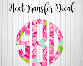 Circle Monogram Heat Transfer | Monogram Heat Transfer | Custom Heat Transfer