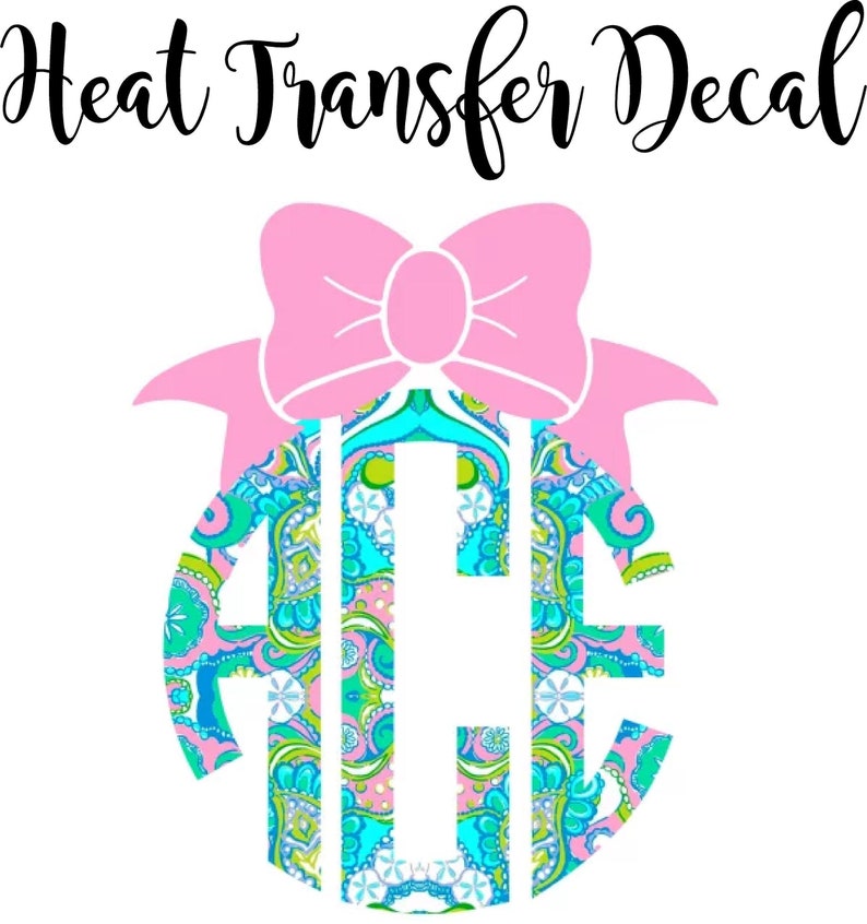 Monogram Heat Transfer/iron on Transfer/heat Transfer Etsy